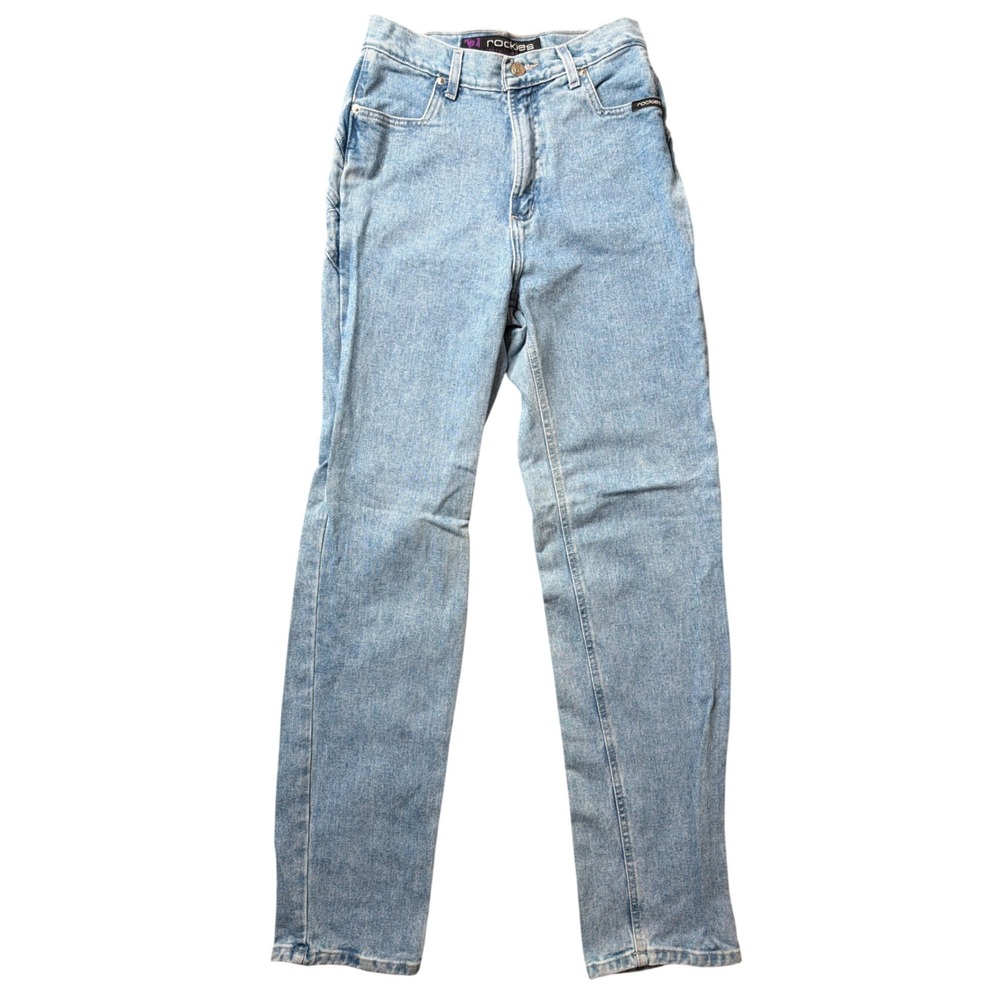Rockies Jeans Womens 9/10 Slim Long Rise Light Blue Straight Leg Vintage
